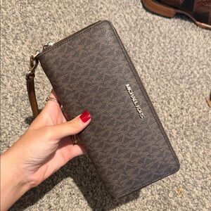 Michael Kors Dark Brown Wristlet Wallet